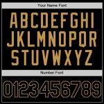 Custom Name and Number Vintage Black and Gold Baseball Jersey - Personalized Authentic Team Apparel Personalized Black Old