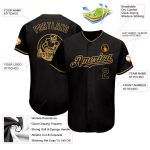 Personalized Black Gold Baseball Jersey for Men and Women - Custom Design 3 Personalized Black Old Gold Baseball Jersey 3