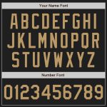 Personalized Black and Gold Baseball Jersey - Custom Team Game Shirt Personalized Black Old Gold Baseball Jersey