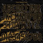 Custom Name & Number Personalized Black Gold 3D Beast Claws Varsity Bomber Full-Snap Letterman Jacket Personalized Black