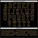 Personalized Black and Gold Varsity Letterman Jacket Full-Snap Bomber Personalized Black Old Gold Bomber Full-Snap Varsity