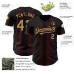 Personalized 3D Geometric Shapes Black Old Gold Burgundy Baseball Jersey Personalized Black Old Gold-Burgundy 3D Geometric