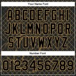 Custom Black Gold Check 3D Tiger Varsity Letterman Bomber Full-Snap Jacket Personalized Black Old Gold Check And Tiger 3D