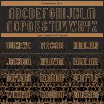 Custom Geometric Shape Volleyball Jersey - Personalized Black Old Gold Team Uniform with Name and Number Personalized Black