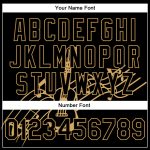 Personalized Black Old Gold Guitar Jacket for Music Festival - 3D Bomber Full-Snap Varsity Letterman Personalized Black Old