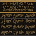 Custom Name & Number Personalized Black Gold Horse Camo 3D Pattern Bomber Full-Snap Varsity Jacket Personalized Black Old