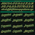 Custom Boston City Edition Fade Baseball Jersey - Personalized Black Gold-Kelly Green 3D Design with Name & Number Personalized