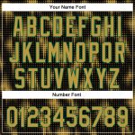Personalized Black Gold Kelly Green 3D Halftone Dots Baseball Jersey Personalized Black Old Gold-Kelly Green 3D Halftone