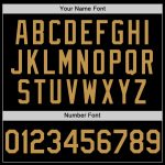 Personalized Black Gold Mesh Throwback Baseball Jersey - Authentic Custom Design Personalized Black Old Gold Mesh Authentic