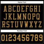 Personalized Black Gold Mesh Football Jersey for Men, Custom Name and Number, Team Spirit Gear Personalized Black Old Gold