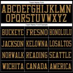 Personalized Black Gold Mesh Football Jersey for Men, Custom Name and Number, Team Spirit Gear Personalized Black Old Gold