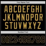 Personalized Black Gold Mesh Throwback Baseball Jersey for Men and Women Personalized Black Old Gold Mesh Throwback Baseball