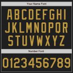 Custom Black Gold Orange Raglan Baseball Jersey for Men and Women Personalized Black Old Gold-Orange Raglan Sleeves Baseball