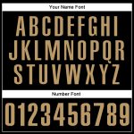 Personalized Team Polo Shirt with Custom Name and Number - Black Old Gold Performance Vapor Golf Apparel Personalized Black