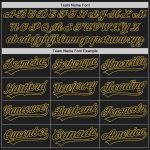 Personalized Black Old Gold Pinstripe Jersey for Men | Authentic Baseball Jersey Personalized Black Old Gold Pinstripe Black