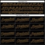 Personalized Black and Old Gold Pinstripe Baseball Jersey for Men and Women Personalized Black Old Gold Pinstripe Black Baseball