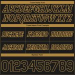 Custom Name Number Basketball Shorts Authentic Black Old Gold Pinstripe Fade Fashion Design Personalized Black Old Gold Pinstripe