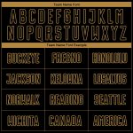 Custom Soccer Jersey with Personalized Name and Number, Black Old Gold Pinstripe Fade Fashion Uniform Personalized Black