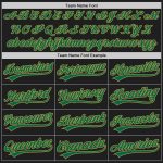 Custom Personalized Black Gold Pinstripe Kelly Green Baseball Jersey with Name and Number - Authentic Team Gear Personalized