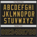 Personalized Light Blue Black Old Gold Pinstripe Baseball Jersey Personalized Black Old Gold Pinstripe Light Blue Baseball