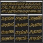 Custom Black and Gold Pinstripe Baseball Jersey - Personalized Sports Apparel Personalized Black Old Gold Pinstripe Old Gold
