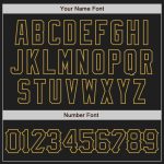 Custom Black and Gold Pinstripe Baseball Jersey - Personalized Sports Apparel Personalized Black Old Gold Pinstripe Old Gold