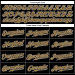 Customizable Black Gold Pinstripe Baseball Jersey with Name & Number - Authentic Team Design Personalized Black Old Gold
