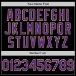 Personalized Black Purple Old Gold Pinstripe Sleeveless Baseball Jersey Personalized Black Old Gold Pinstripe Purple Sleeveless