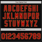 Custom Name Number Varsity Letterman Jacket Personalized Black Red Old Gold Pinstripe Full-Snap Bomber Personalized Black