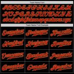 Personalized Red and Old Gold Pinstripe Baseball Jersey - Authentic Black Design Personalized Black Old Gold Pinstripe Red-Old