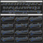 Personalized Black Gold Pinstripe Royal Baseball Jersey for Men and Women Personalized Black Old Gold Pinstripe Royal Baseball