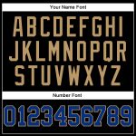 Custom Personalized Black Old Gold Basketball Jersey with Team Name and Number - Authentic Pinstripe Style Personalized Black