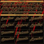 Personalized 3D Sharp Shape Performance Golf Polo Shirt in Black Old Gold-Red Personalized Black Old Gold-Red 3D Sharp Shape