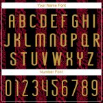 Personalized Black and Gold Abstract Volleyball Uniform Jersey - Sublimation Design Personalized Black Old Gold-Red Abstract