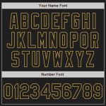 Personalized Black and Gold-Red Baseball Jersey for Men and Women, Customizable Design Personalized Black Old Gold-Red Baseball