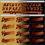 Personalized Black Bomber Jacket Gradient Old Gold-Red Varsity Letterman Full-Snap Fashion Jacket Personalized Black Old