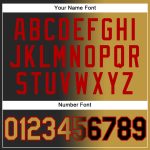 Personalized Black Gold Red Gradient Fashion Baseball Jersey for Men and Women Personalized Black Old Gold-Red Gradient Fashion