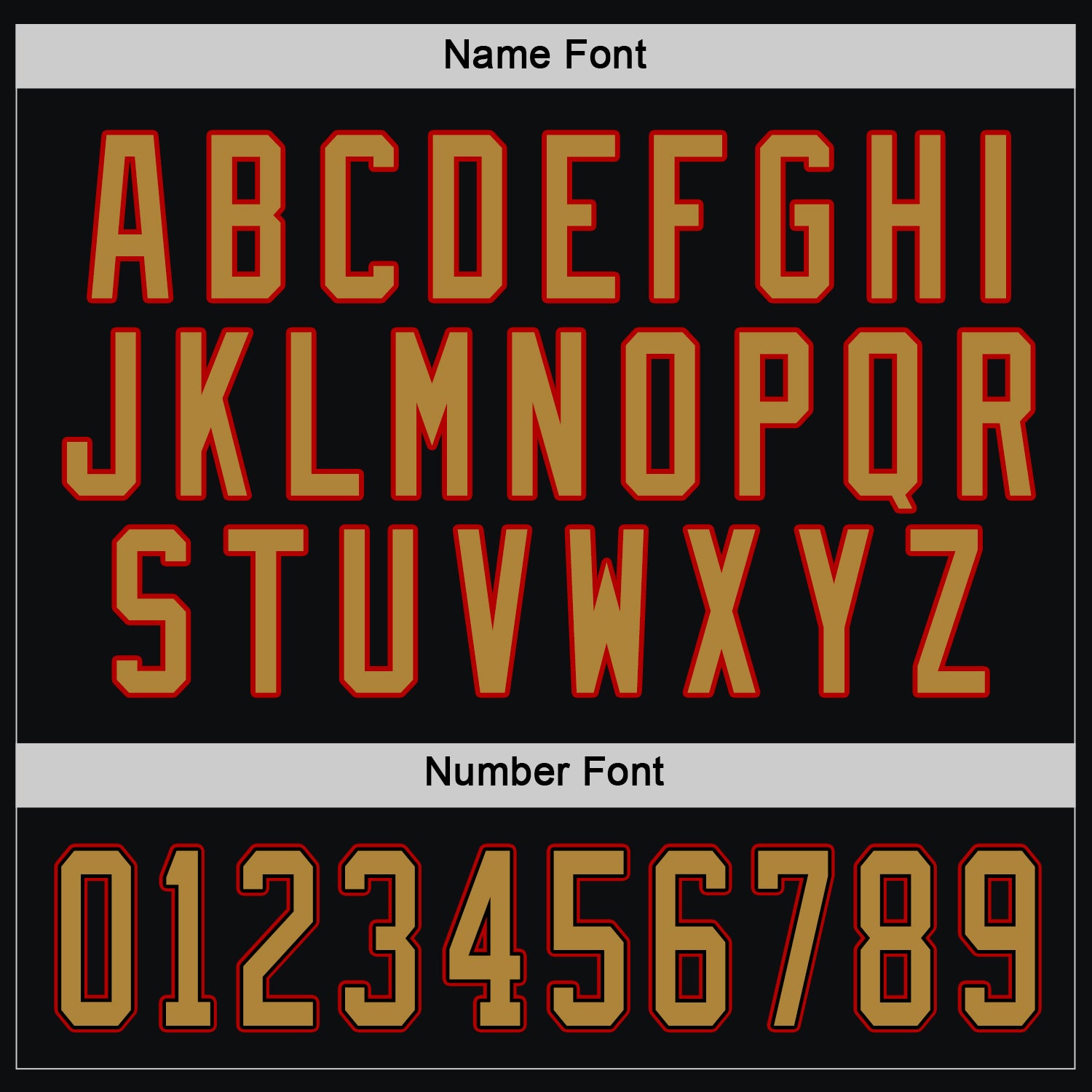 Personalized Hockey Jersey Black Gold Red Custom Design for Fans Personalized Black Old Gold-Red Hockey Jersey 2 - Image 4