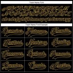 Custom Team Hockey Jersey with Lace Neck - Personalized Black Old Gold-Red with Name and Number Personalized Black Old Gold-Red
