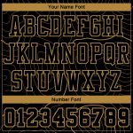 Personalized Black Gold Basketball Jersey Sublimation Suit Round Neck - Custom Fit Personalized Black Old Gold Round Neck