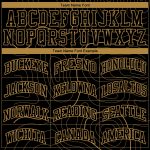 Personalized Black Gold Basketball Jersey Sublimation Suit Round Neck - Custom Fit Personalized Black Old Gold Round Neck