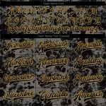 Personalized Black Gold Skull 3D Varsity Letterman Bomber Jacket for Men & Women Personalized Black Old Gold Skull Fashion