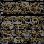 Personalized Black Gold Skull 3D Varsity Letterman Jacket - Fashion Bomber Full-Snap Personalized Black Old Gold Skull Fashion
