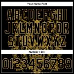 Custom Name Number Black Gold Skull 3D Varsity Letterman Bomber Jacket Full-Snap Fashion Team Apparel Personalized Black