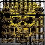 Personalized Black Gold Skull Butterfly 3D Varsity Letterman Jacket Custom Name & Number Full-Snap Bomber Personalized Black