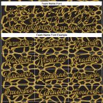 Customizable Black and Gold Spotted 3D Bomber Varsity Letterman Jacket Personalized Black Old Gold Spotted 3D Bomber Full-Snap