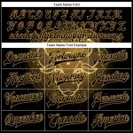 Personalized Taurus 3D Black Gold Varsity Letterman Bomber Full-Snap Jacket Personalized Black Old Gold Taurus 3D Bomber