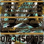 Personalized 3D Hawaii Palm Trees Basketball Shorts in Black, Old Gold, Teal Personalized Black Old Gold-Teal 3D Hawaii Palm
