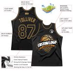 Personalized Black Gold Basketball Jersey Throwback Style - Size 3 Personalized Black Old Gold Throwback Basketball Jersey