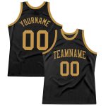 Custom Black and Gold Basketball Jersey | Personalized Retro Design Personalized Black Old Gold Throwback Basketball Jersey